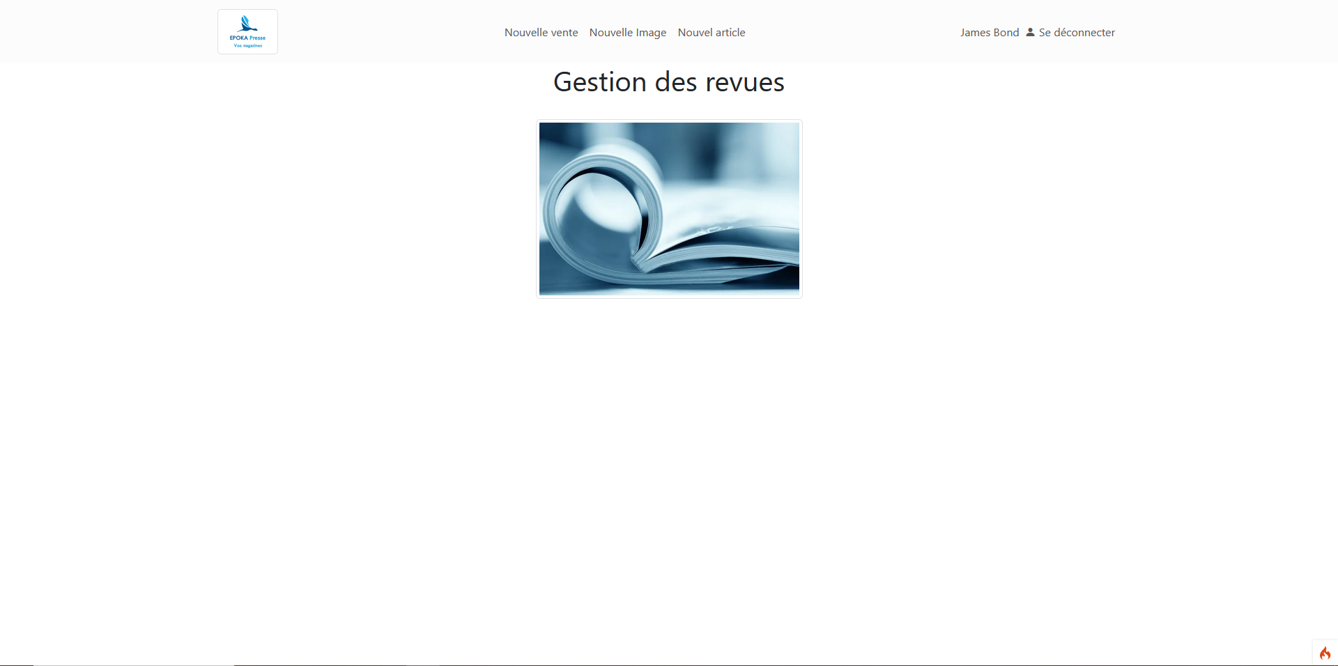 page d'accueil