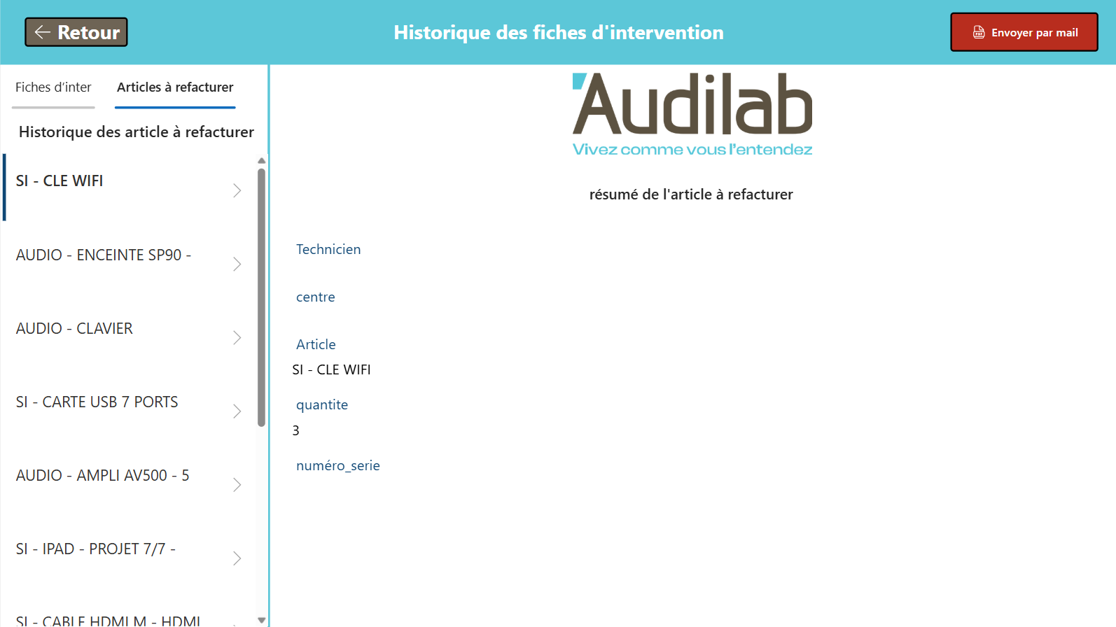 articles à refacturer résumés