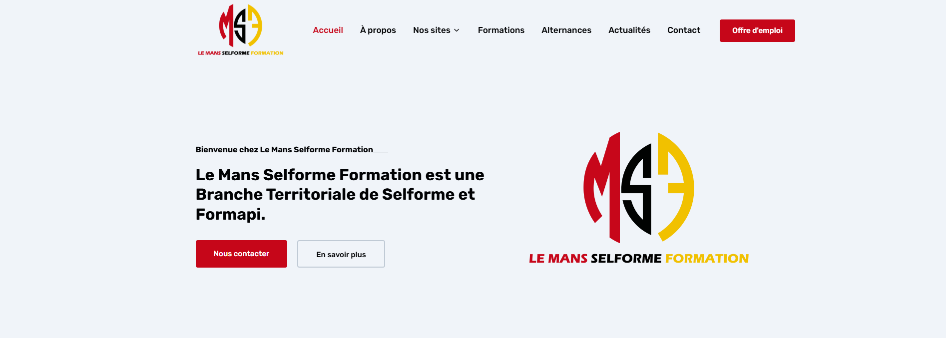 accueil du site du Mans